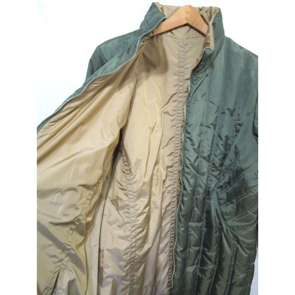EUC! Centigrade Outerwear Green Nylon Down Feather Filled Puffer Coat Women L - Picture 9 of 10